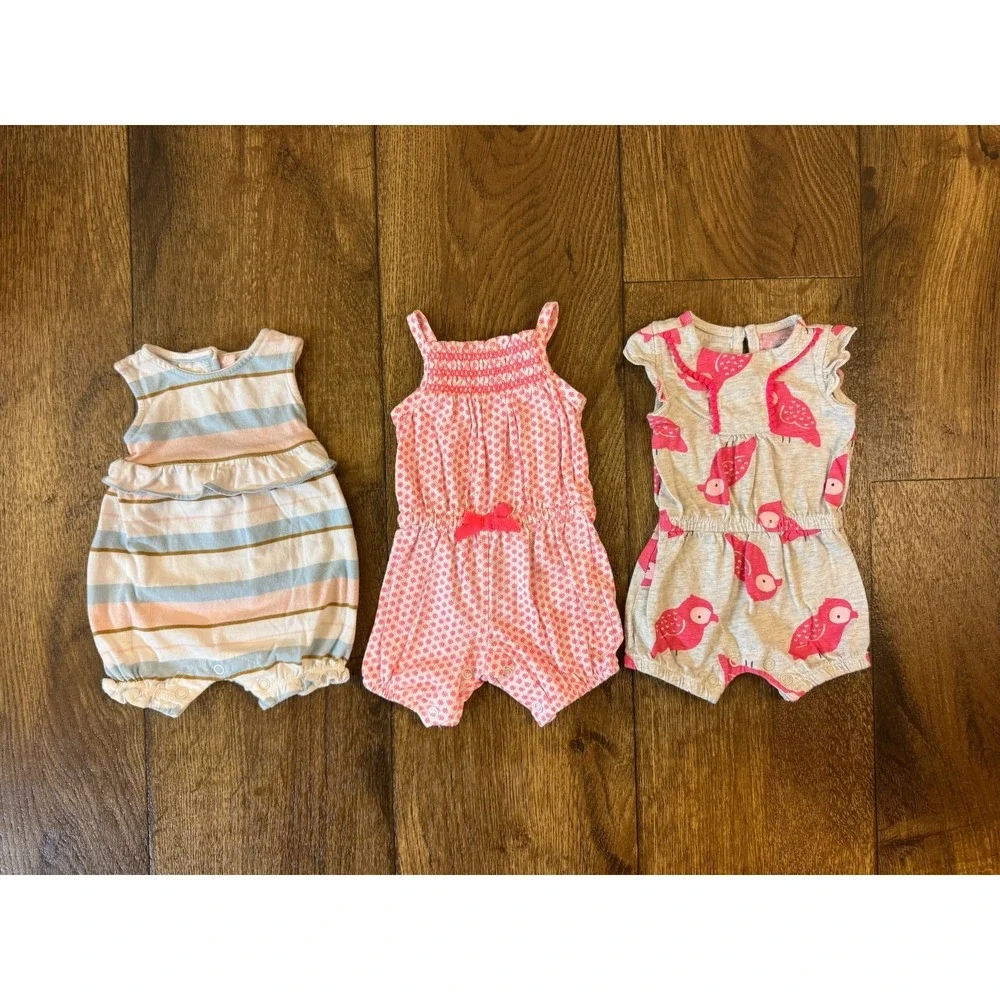 Carters Baby Clothes Girl Newborn‎ Bundle Summer Rompers One Pieces Outfits Bird
